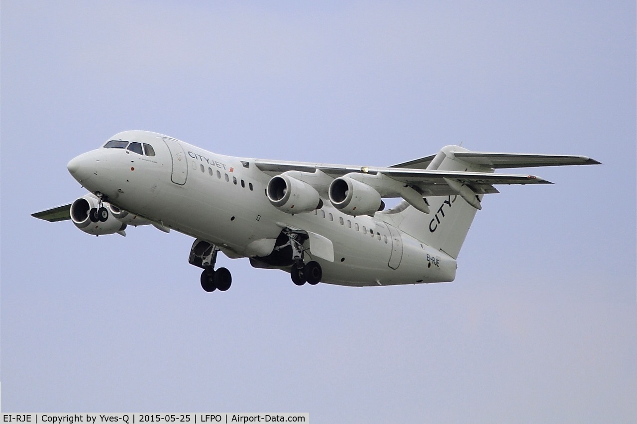 EI-RJE, 1998 BAE Systems Avro 146-RJ85 C/N E.2335, BAE Systems Avro 146-RJ85, Take off rwy 24, Paris-Orly Airport (LFPO-ORY)