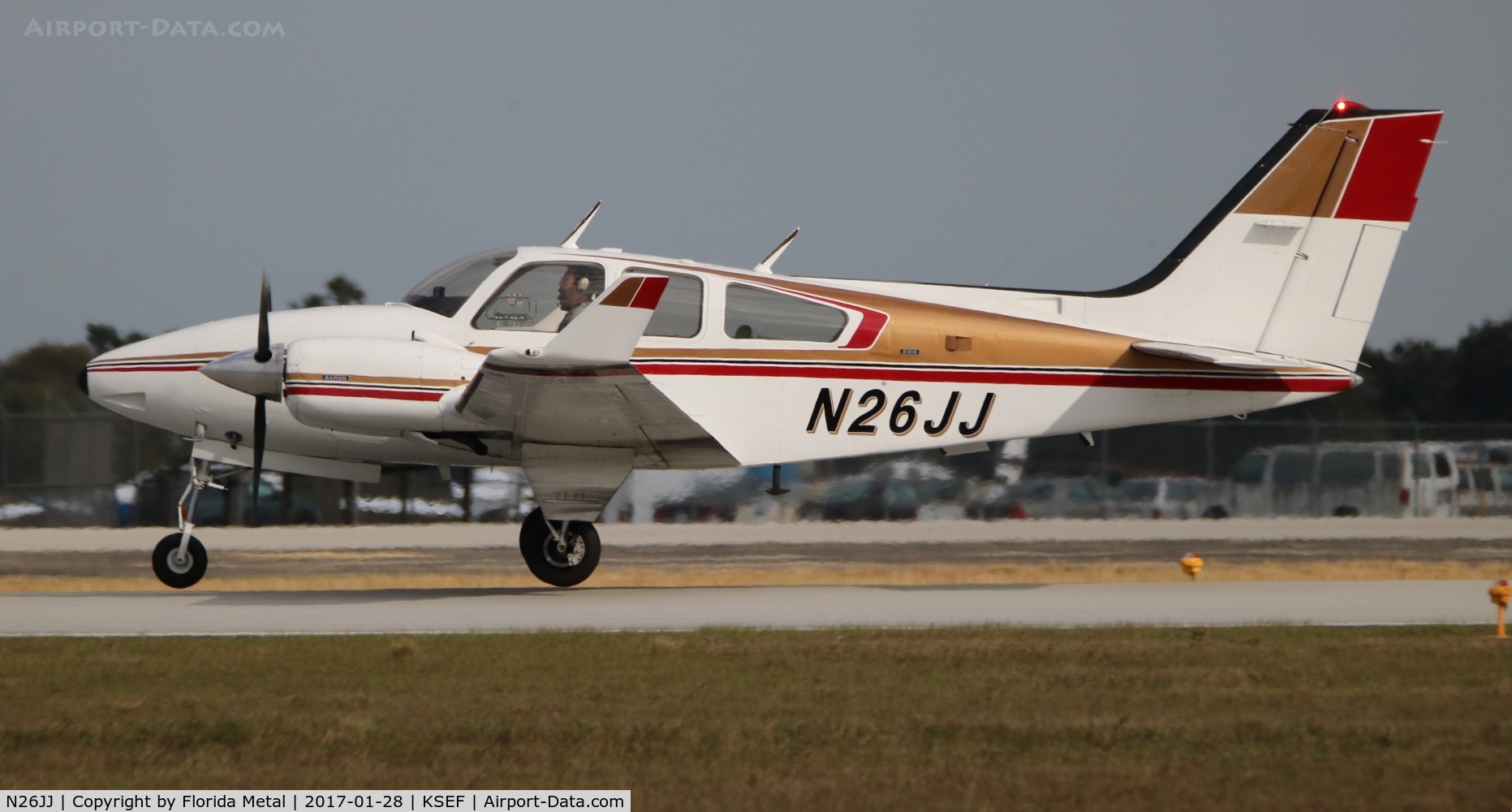 N26JJ, 1975 Beech E-55 Baron C/N TE-1058, Sebring 2017