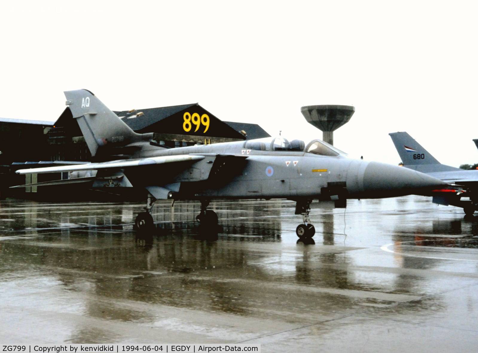 ZG799, 1992 Panavia Tornado F.3 C/N 921/AS147/2191, On static display at the RNAS Yeovilton 1994 50th Anniversary of D Day photocall. It rained all day.
