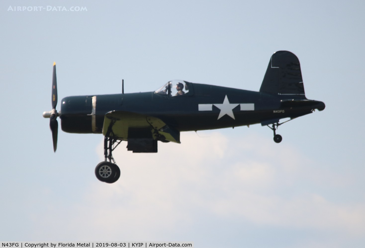 N43FG, 1945 Goodyear FG-1D Corsair C/N 2903, Thunder Over Michigan 2019