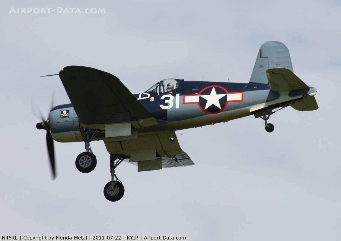N46RL, 1945 Goodyear FG-1D Corsair C/N Not found (92508/N46RL), Thunder Over Michigan 2011