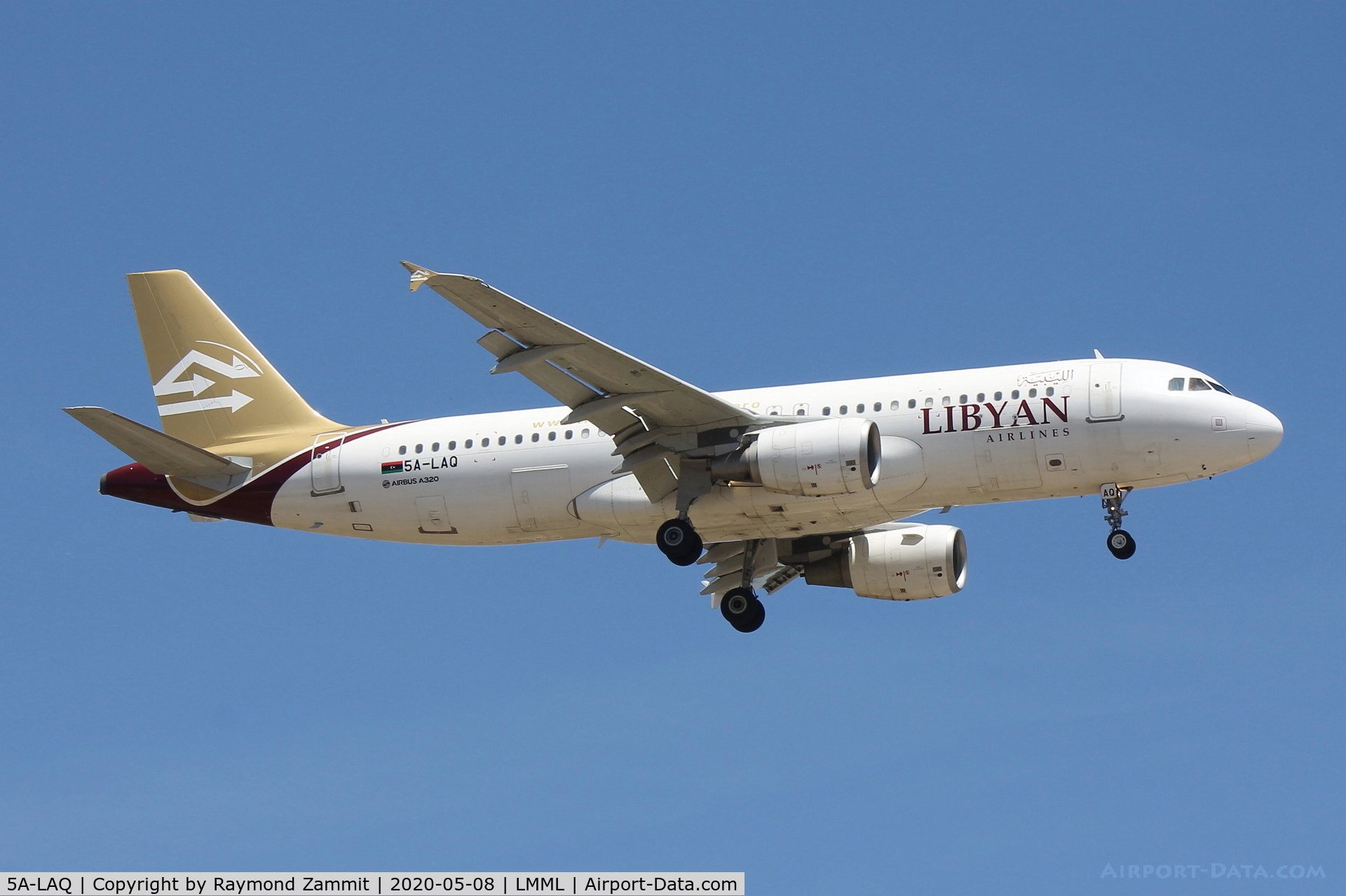 5A-LAQ, 2013 Airbus A320-214 C/N 5494, A320 5A-LAQ Libyan Airlines
