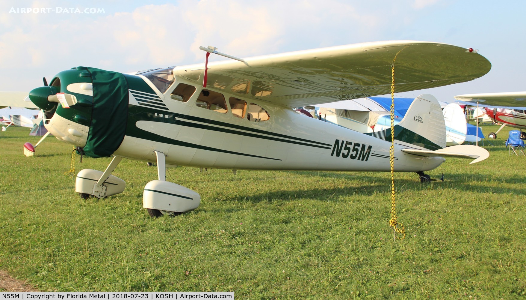 N55M, 1949 Cessna 195 C/N 7408, OSH 2018