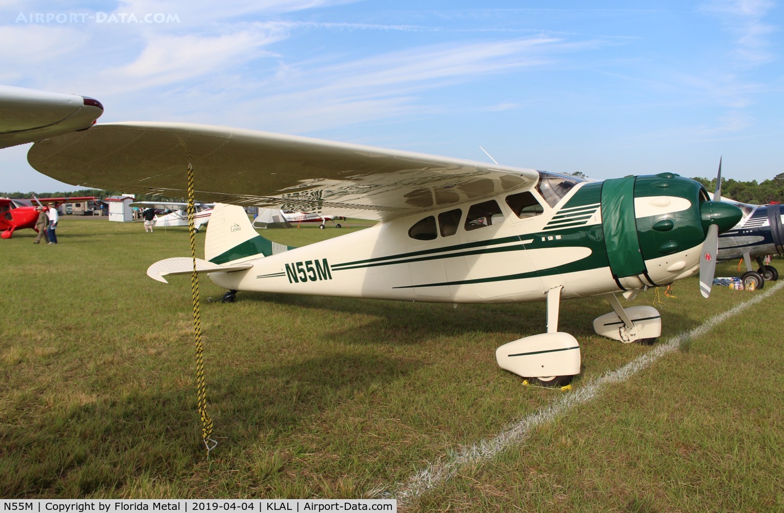 N55M, 1949 Cessna 195 C/N 7408, Sun N Fun 2019