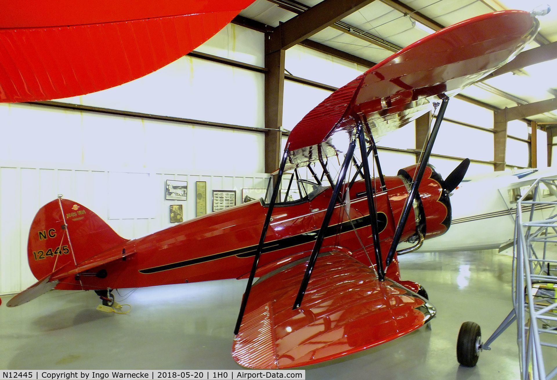 N12445, 1932 Waco PBA C/N 3598, Waco PBA at the Aircraft Restoration Museum at Creve Coeur airfield, Maryland Heights MO