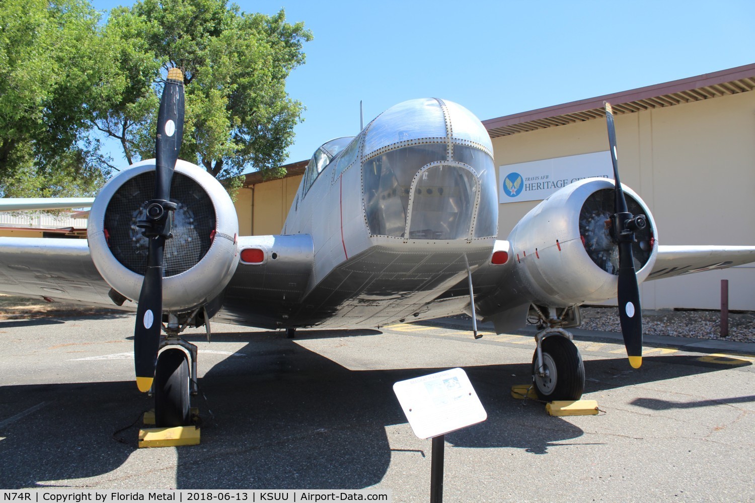 N74R, 1942 Beech AT-11 Kansan C/N 1461, Travis AFB Museum