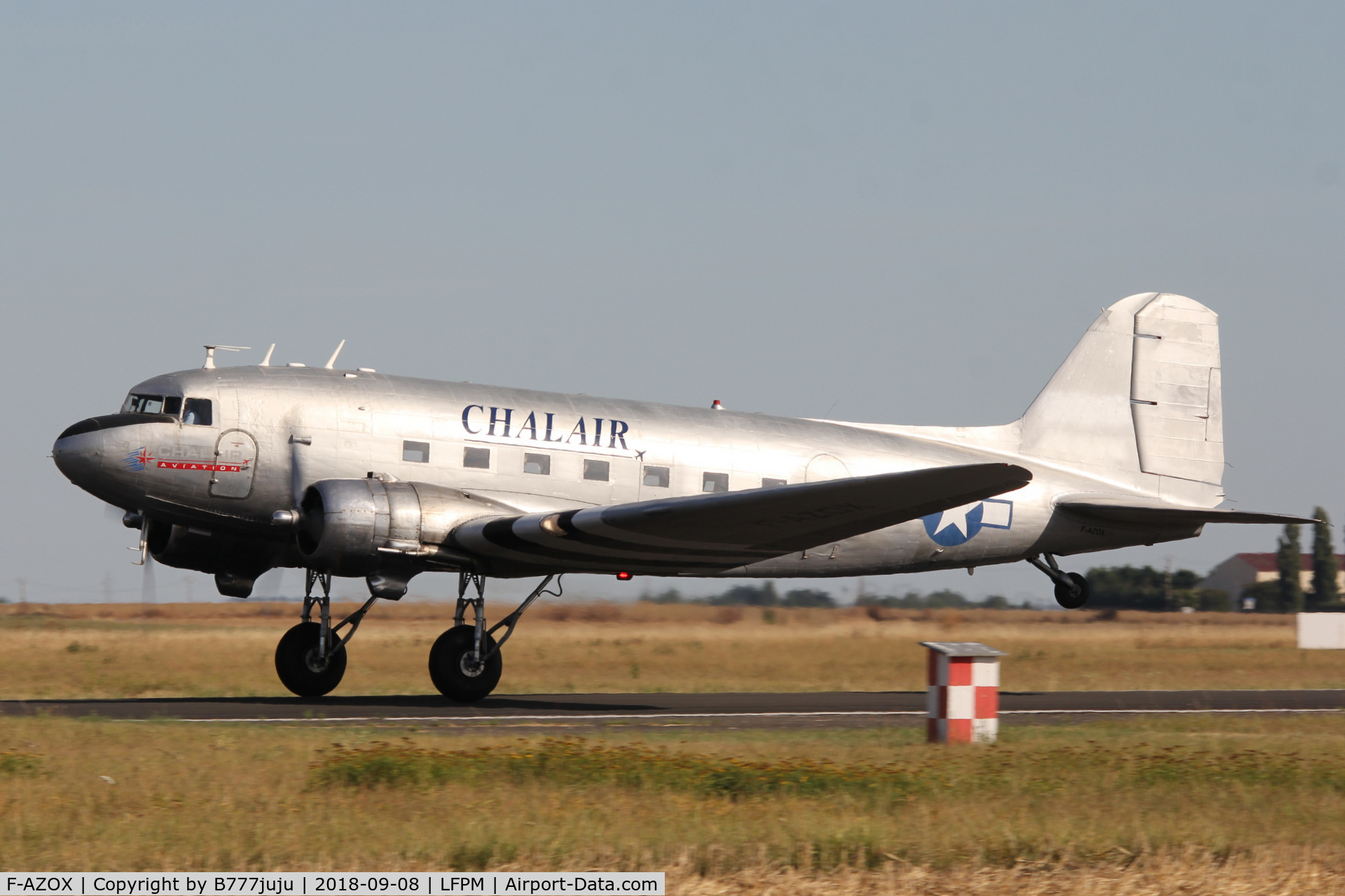 F-AZOX, 1945 Douglas DC-3C-S1C3G (C-47B-35-DK) C/N 16604, at Melun
