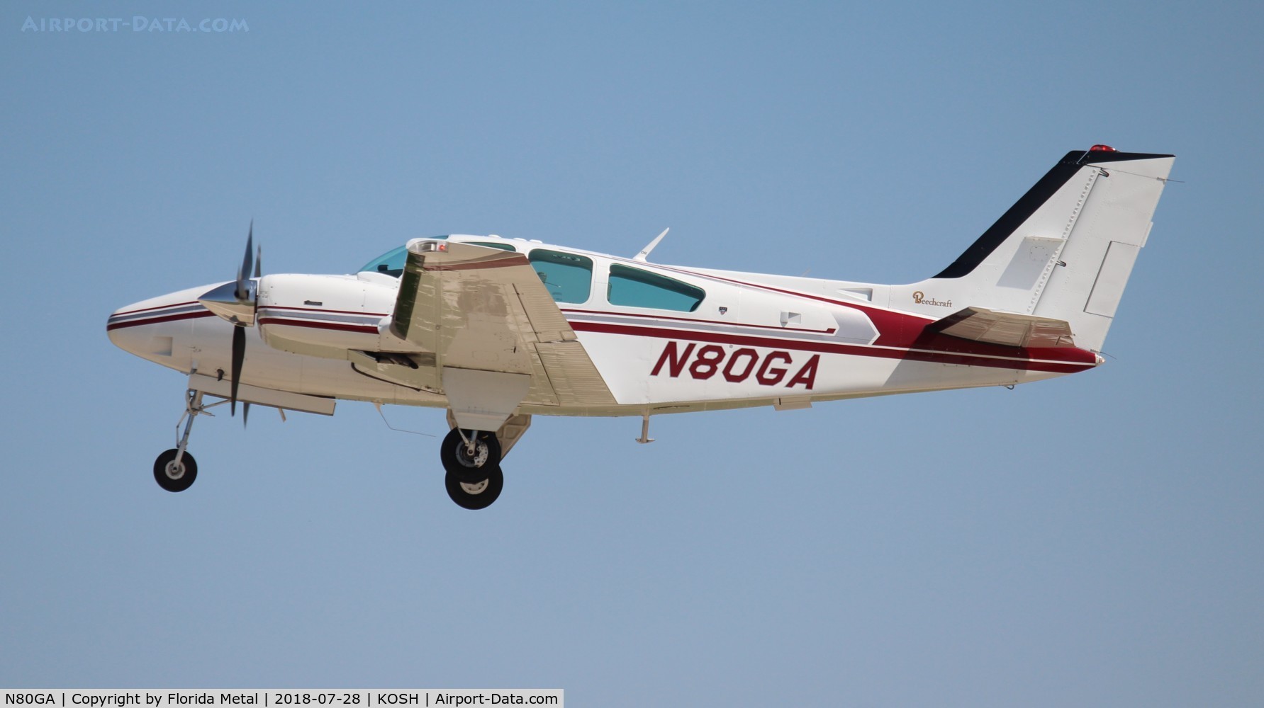 N80GA, 1979 Beech E-55 Baron C/N TE-1169, Air Venture 2018