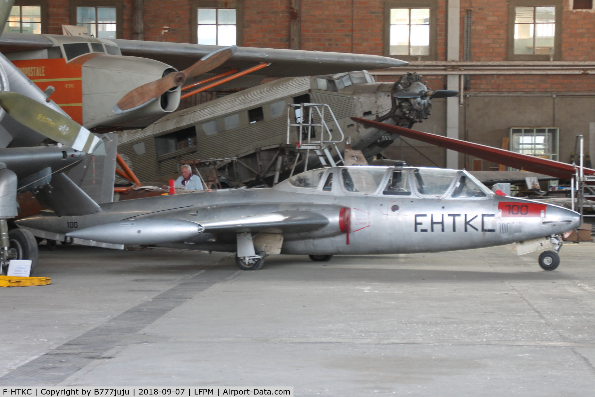 F-HTKC, Fouga CM-170 Magister C/N 100, at Melun