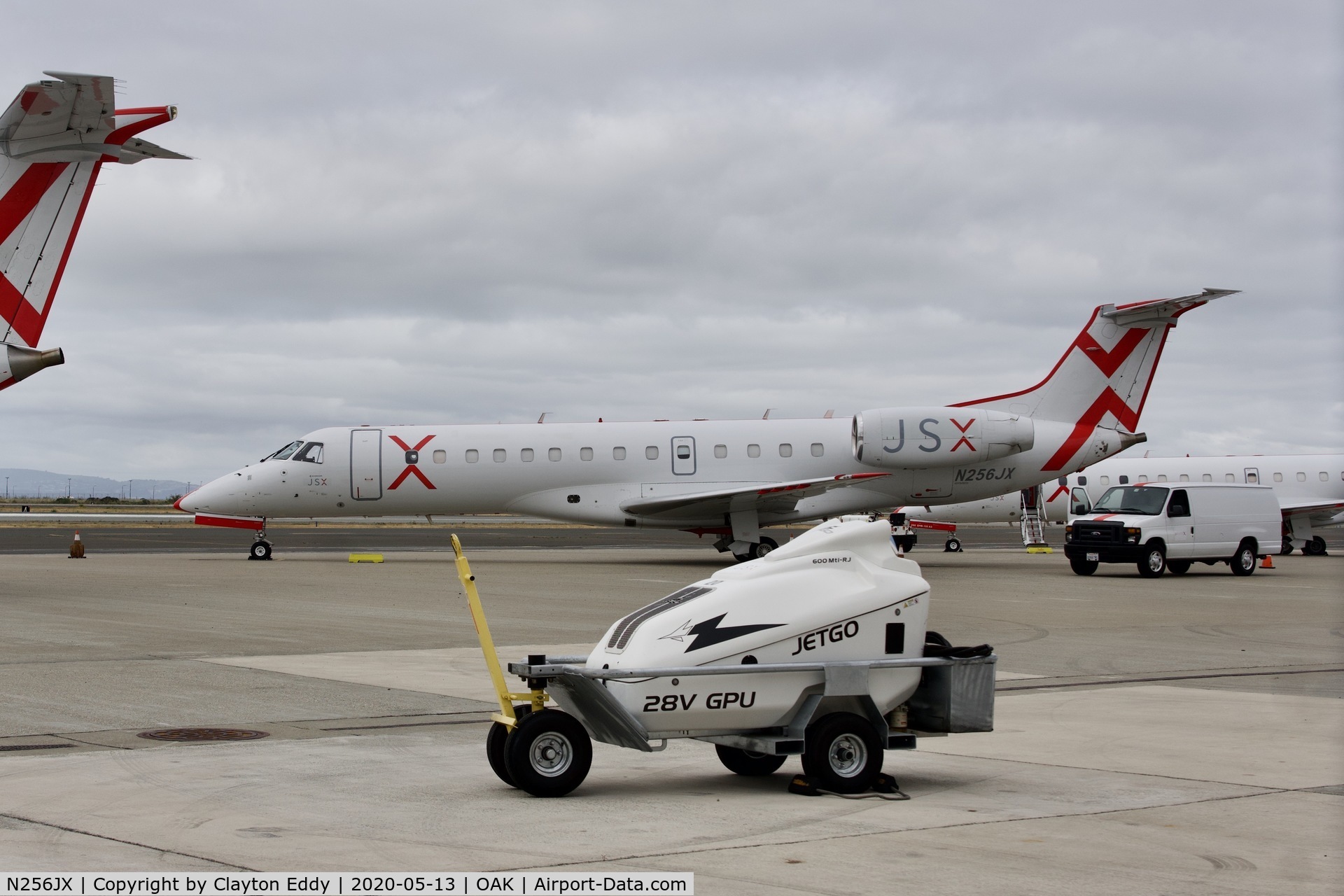 N256JX, 2000 Embraer ERJ-135LR (EMB-135LR) C/N 145211, Parked due to virus. North Field Oakland Airport 2020.