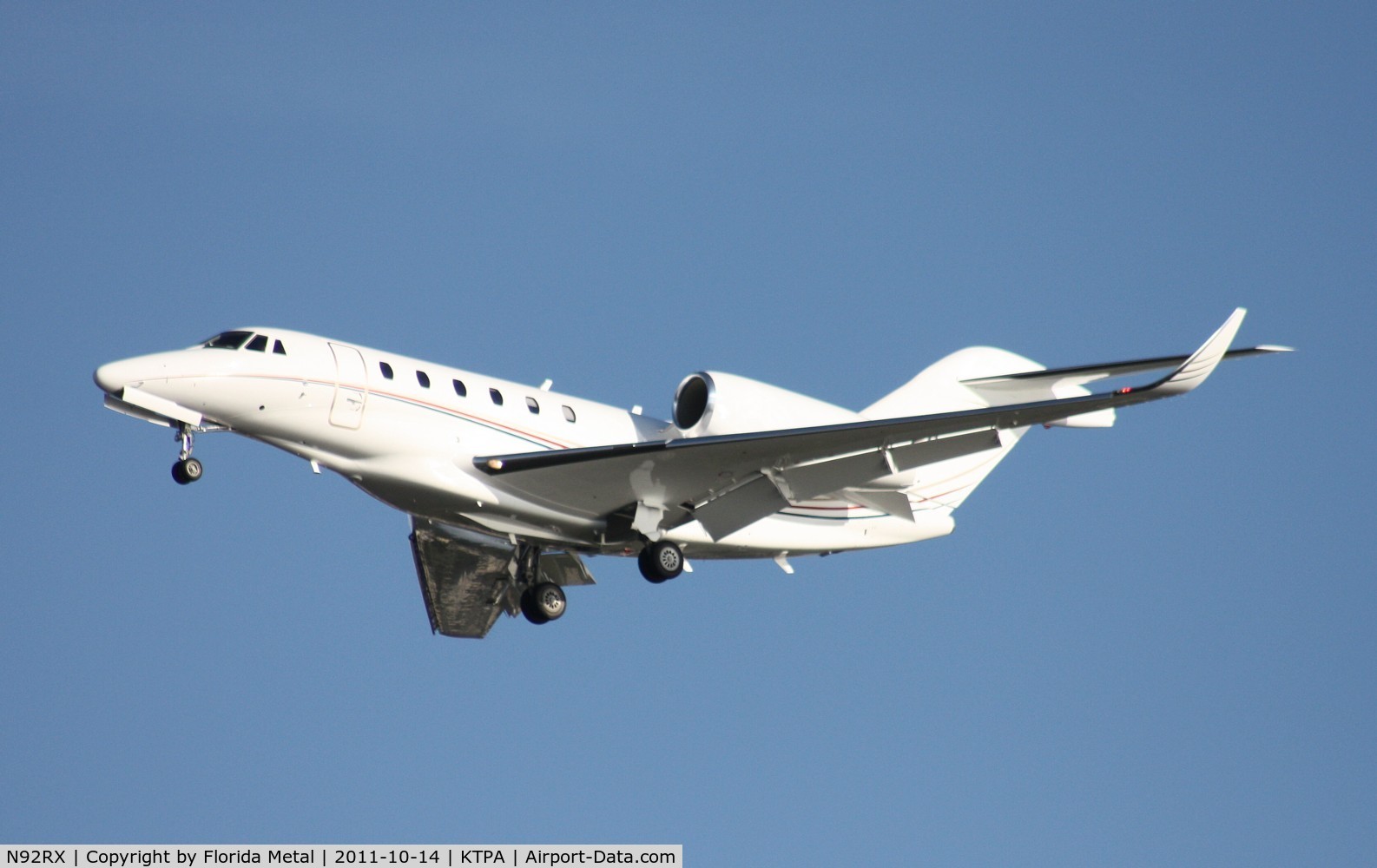 N92RX, 2009 Cessna 750 Citation X Citation X C/N 750-0301, TPA 2011