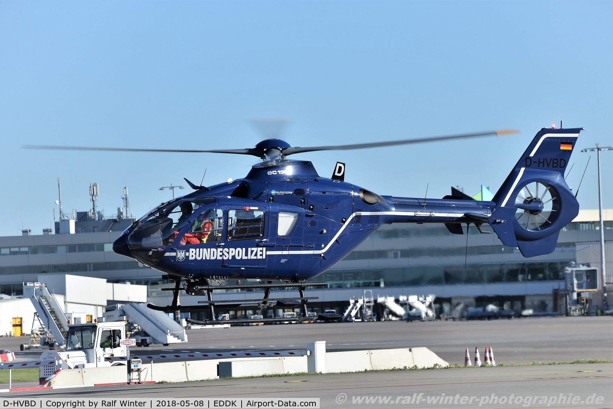 D-HVBD, 2000 Eurocopter EC-135T-2 C/N 0150, Eurocopter Deutschland EC-135T2e - BPO Bundespolizei - 0150 - D-HVBD - 08.05.2018 - CGN