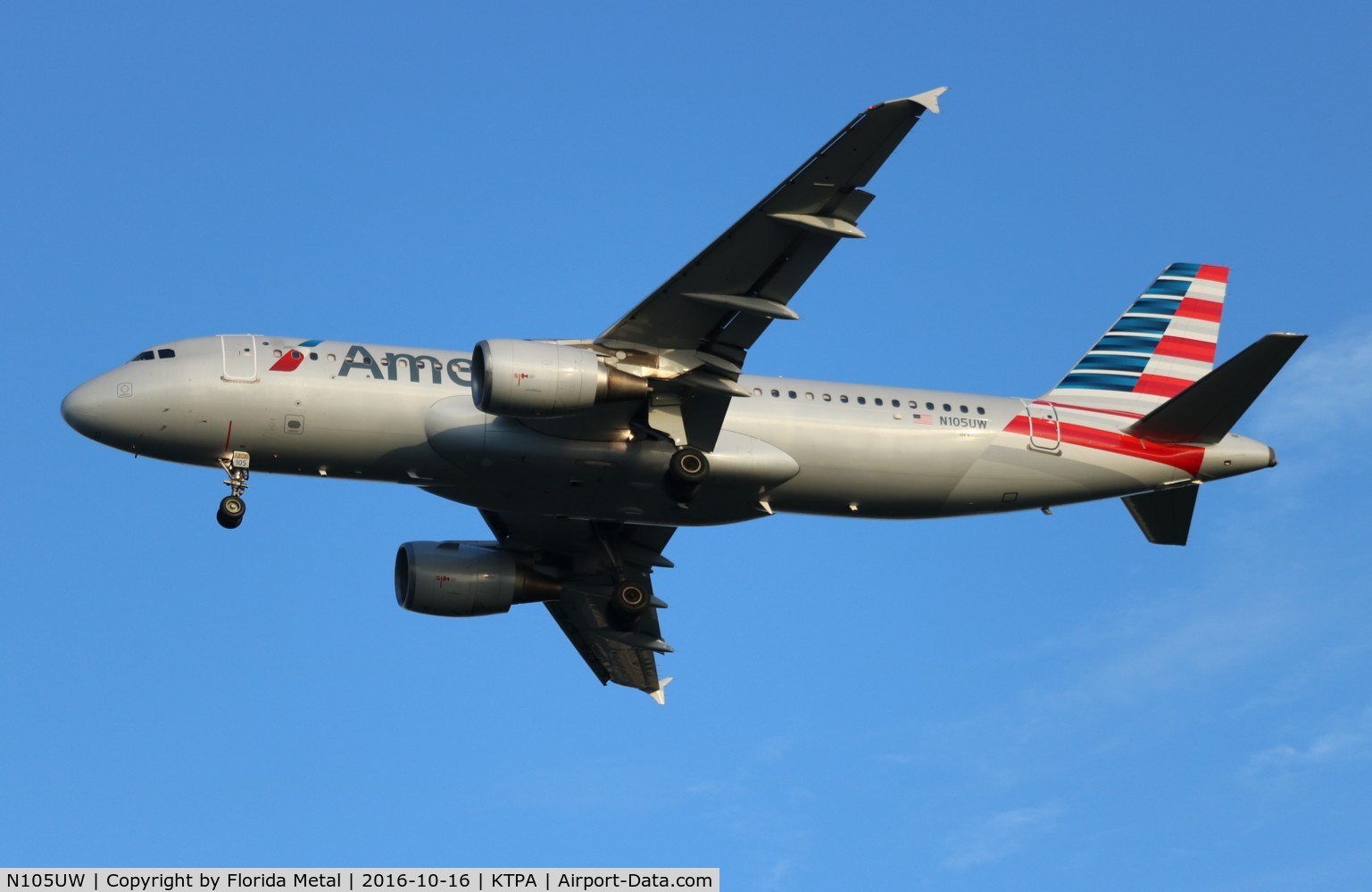 N105UW, 1999 Airbus A320-214 C/N 0868, TPA 2016