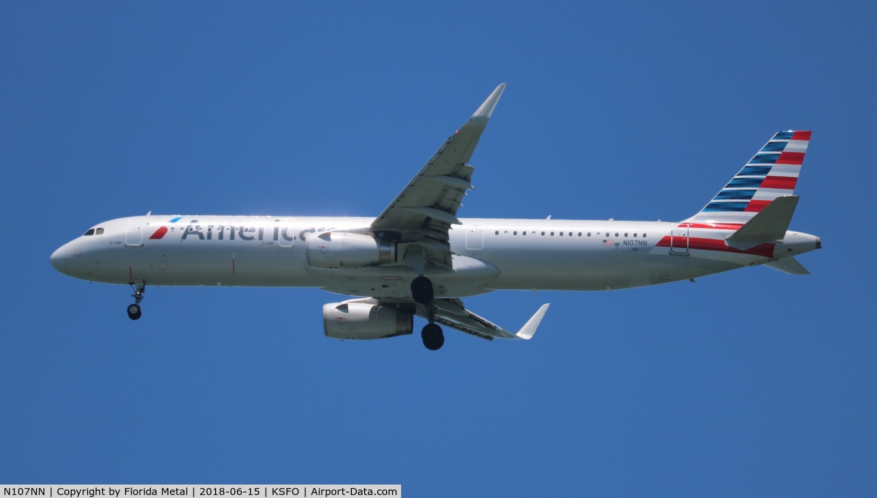 N107NN, 2013 Airbus A321-231 C/N 5938, SFO 2018