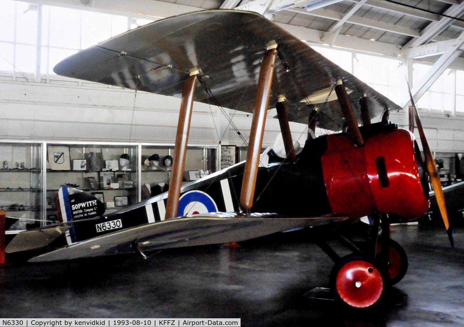N6330, 1981 Sopwith F.1 Camel Replica C/N AA-105, At the Champlin Fighter Museum.