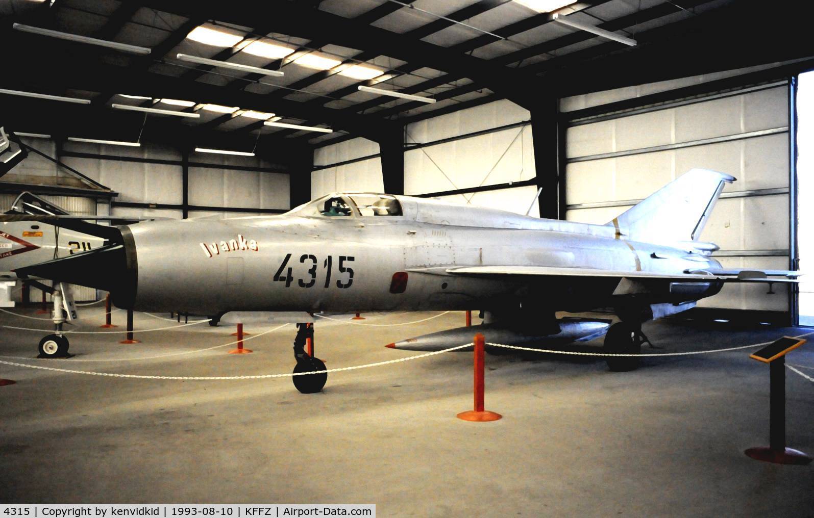 4315, 1966 Mikoyan-Gurevich MiG-21PF C/N 94A4315, At the Champlin Fighter Museum.