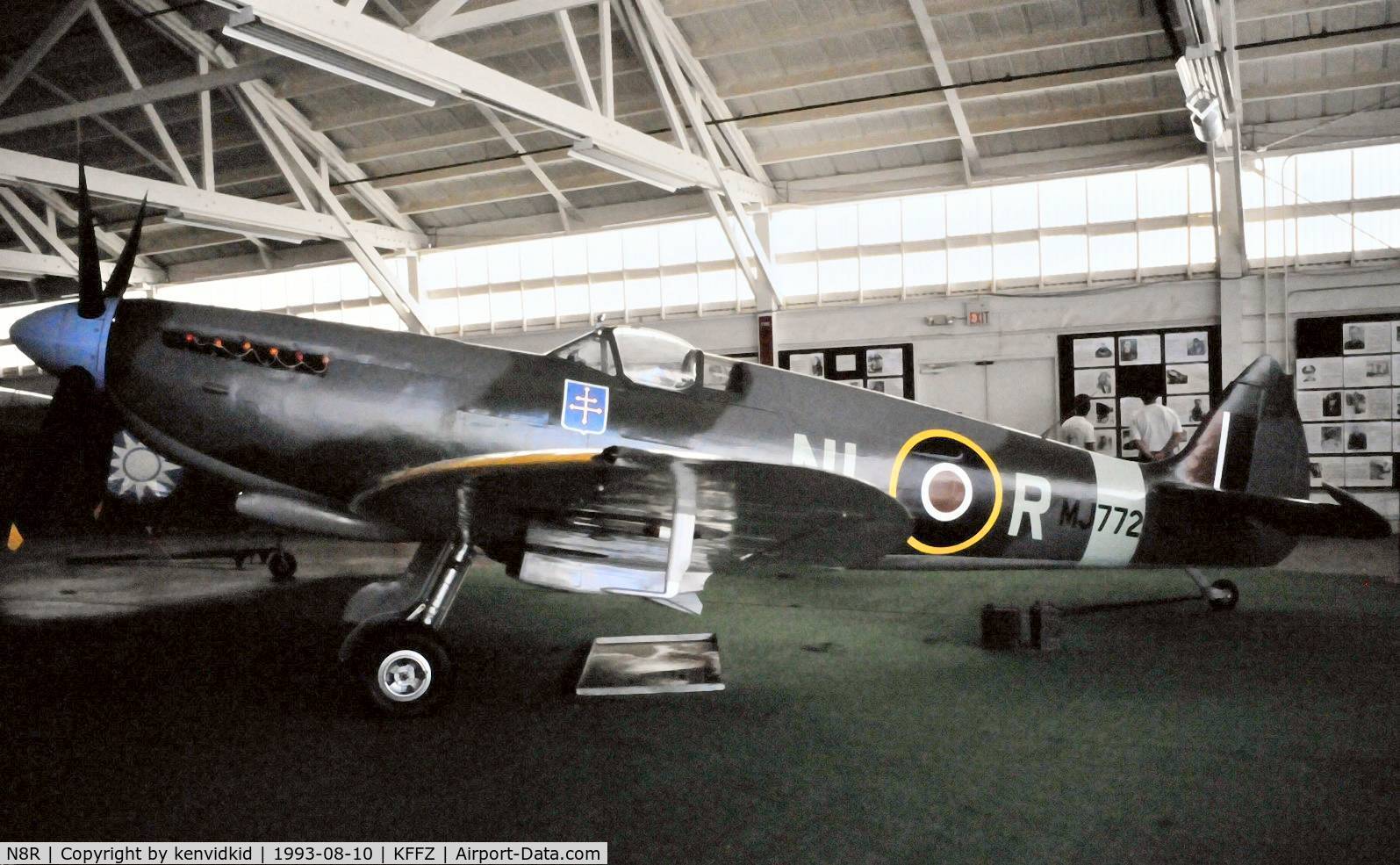 N8R, 1943 Supermarine 361 Spitfire IX C/N CBAF.7269, At the Champlin Fighter Museum.