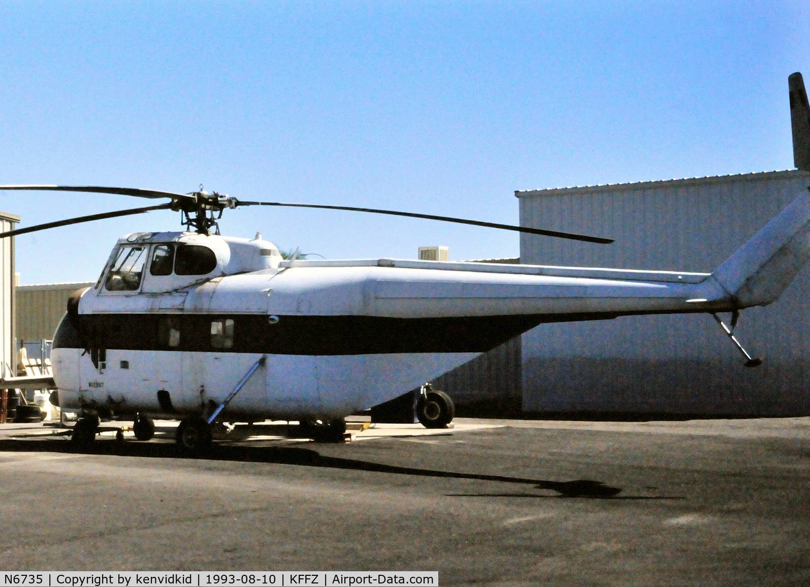 N6735, 1971 Sikorsky UH-19D Chickasaw C/N 54-1416, At Falcon Field.