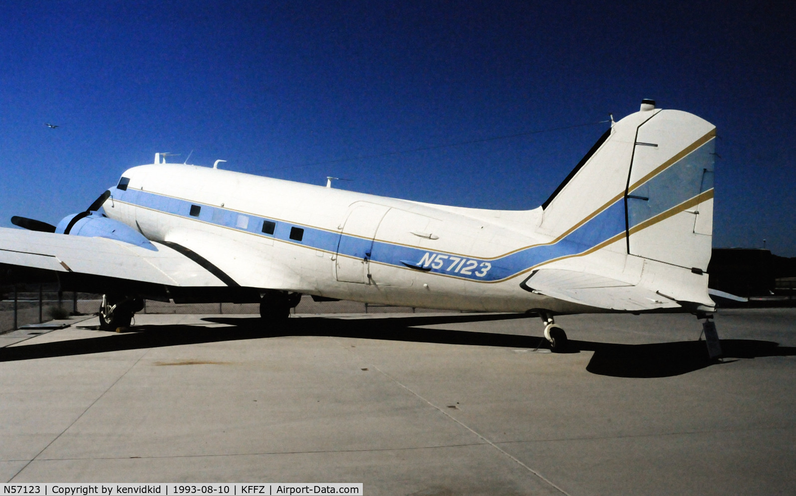 N57123, Douglas DC-3 C/N 16422/33170, At Falcon Field.