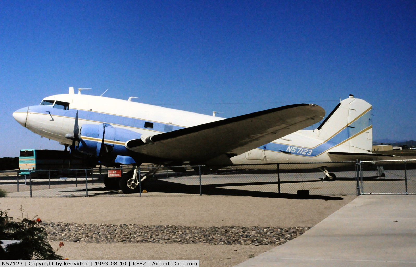 N57123, Douglas DC-3 C/N 16422/33170, At Falcon Field.