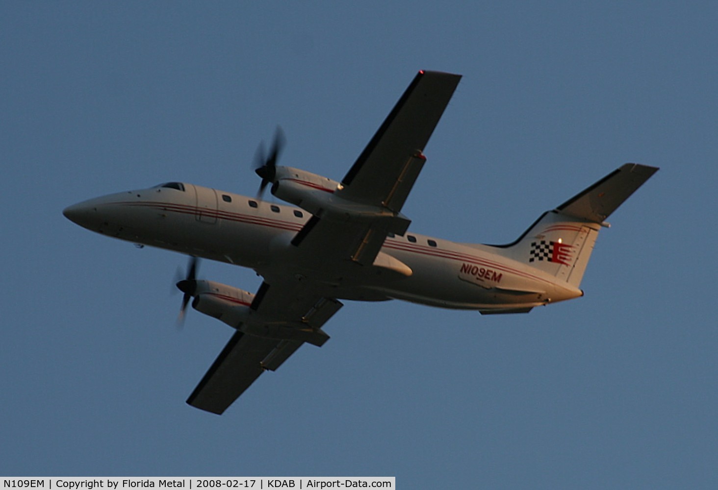 N109EM, 1990 Embraer EMB-120ER Brasilia C/N 120195, DAB 2008