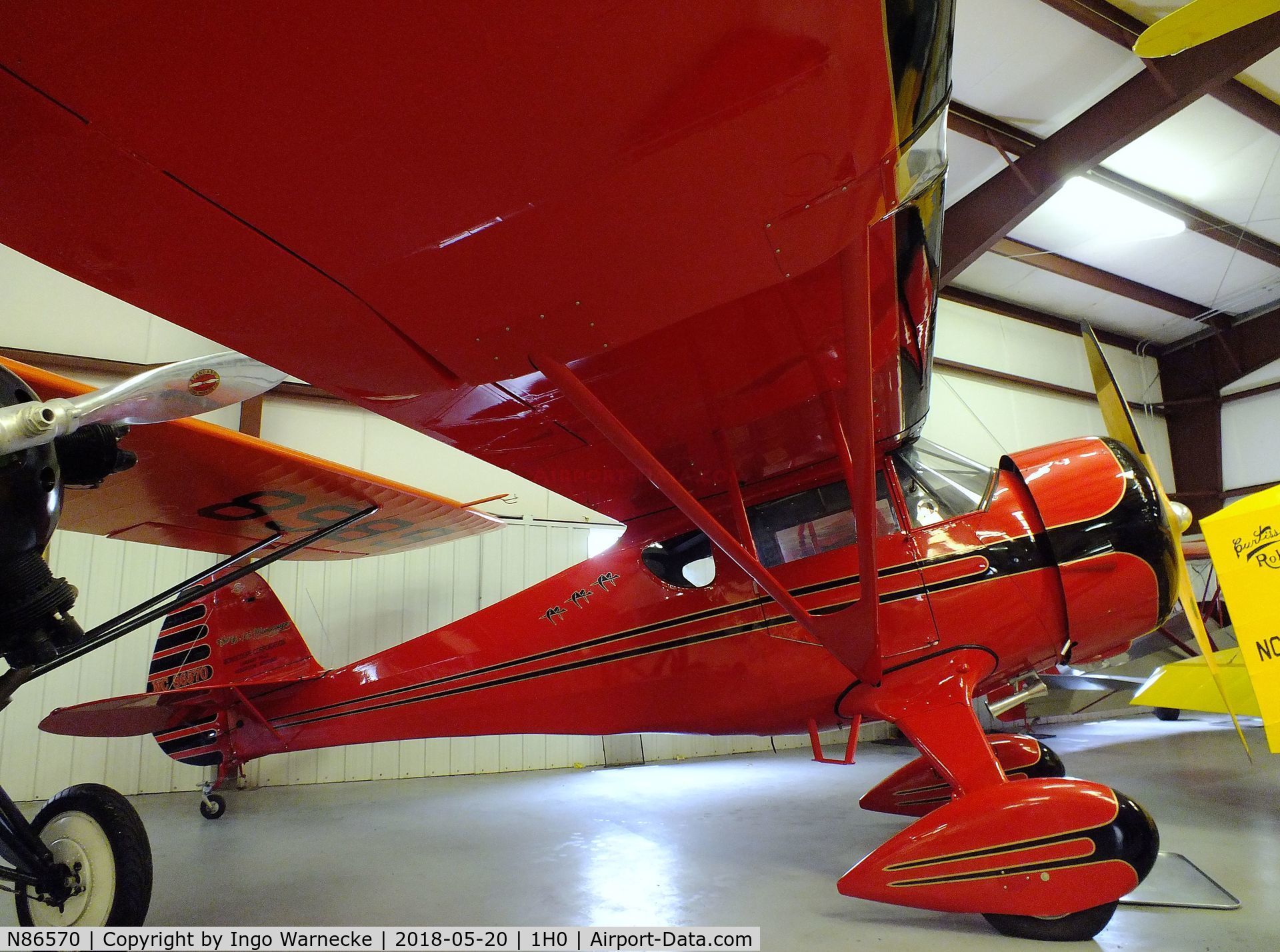 N86570, 1935 Universal Moulded Products MONOCOUPE D-145 C/N D-122, Monocoupe D-145 at the Aircraft Restoration Museum at Creve Coeur airfield, Maryland Heights MO