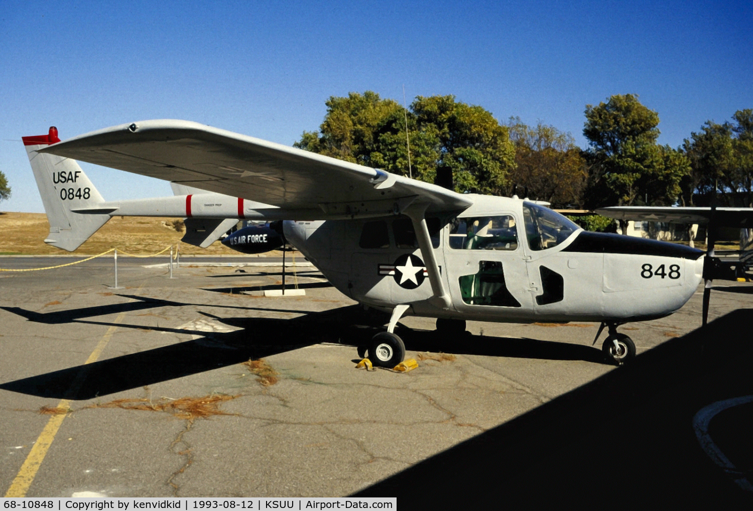 68-10848, Cessna O-2A-CE Super Skymaster Super Skymaster C/N 337M-0213, At the Travis air base museum.