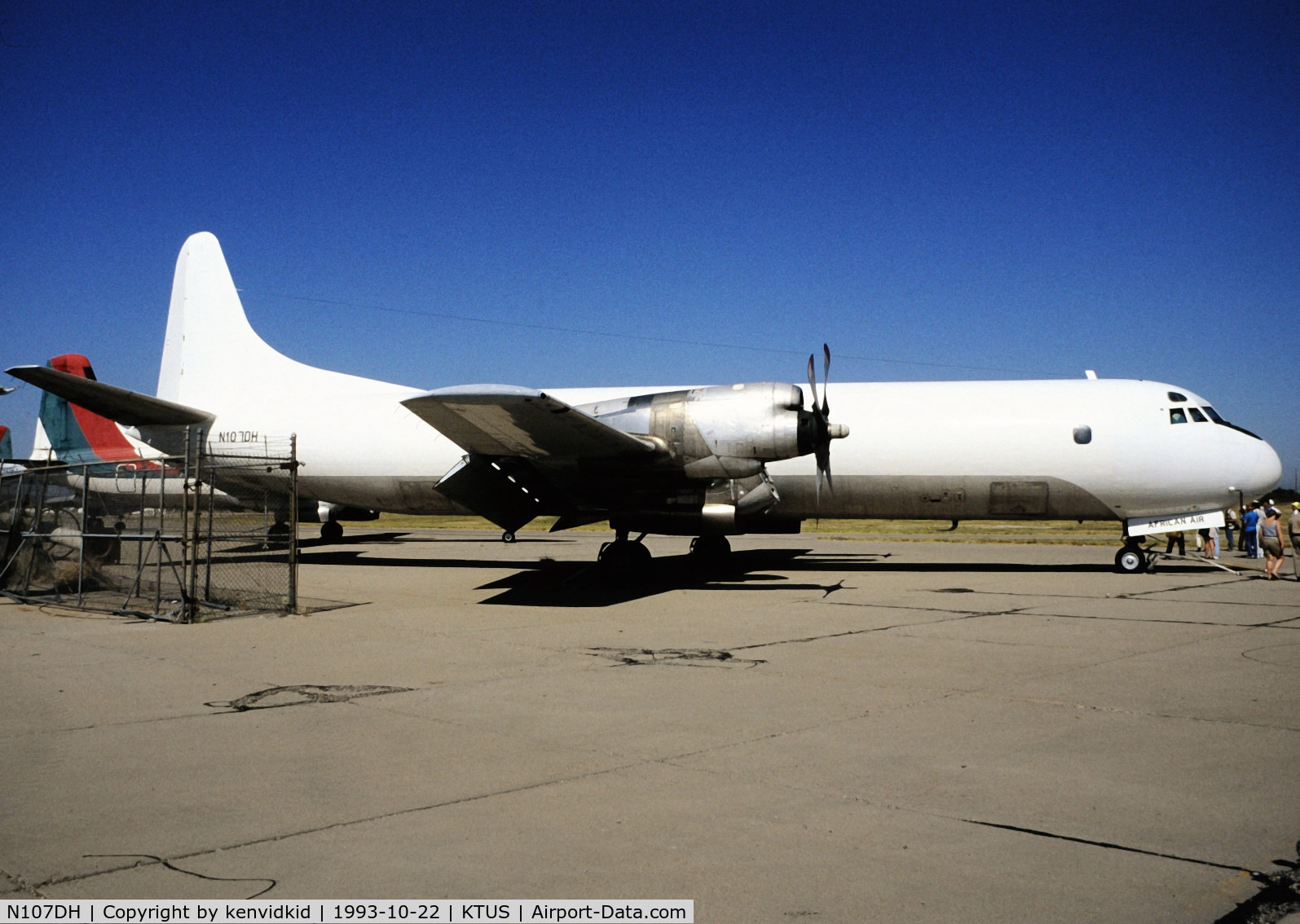 N107DH, 1960 Lockheed L-188A Electra C/N 2013, At Tucson.