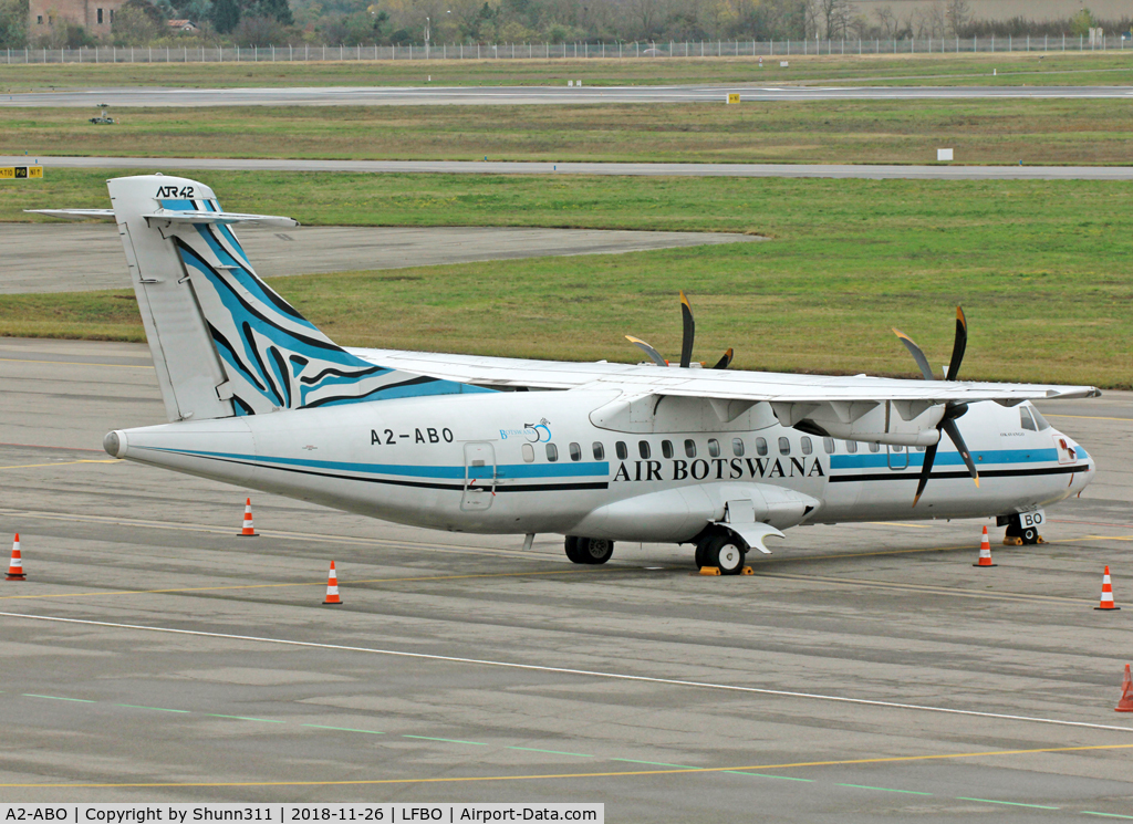 A2-ABO, 1996 ATR 42-500 C/N 511, Parked at the General Aviation area... Returned to lessor...