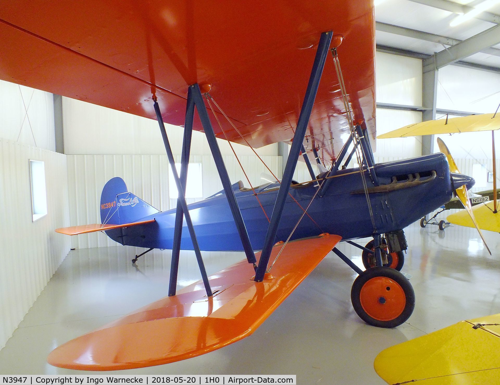 N3947, 1928 Travel Air 3000 C/N 321, Travel Air 3000 at the Aircraft Restoration Museum at Creve Coeur airfield, Maryland Heights MO