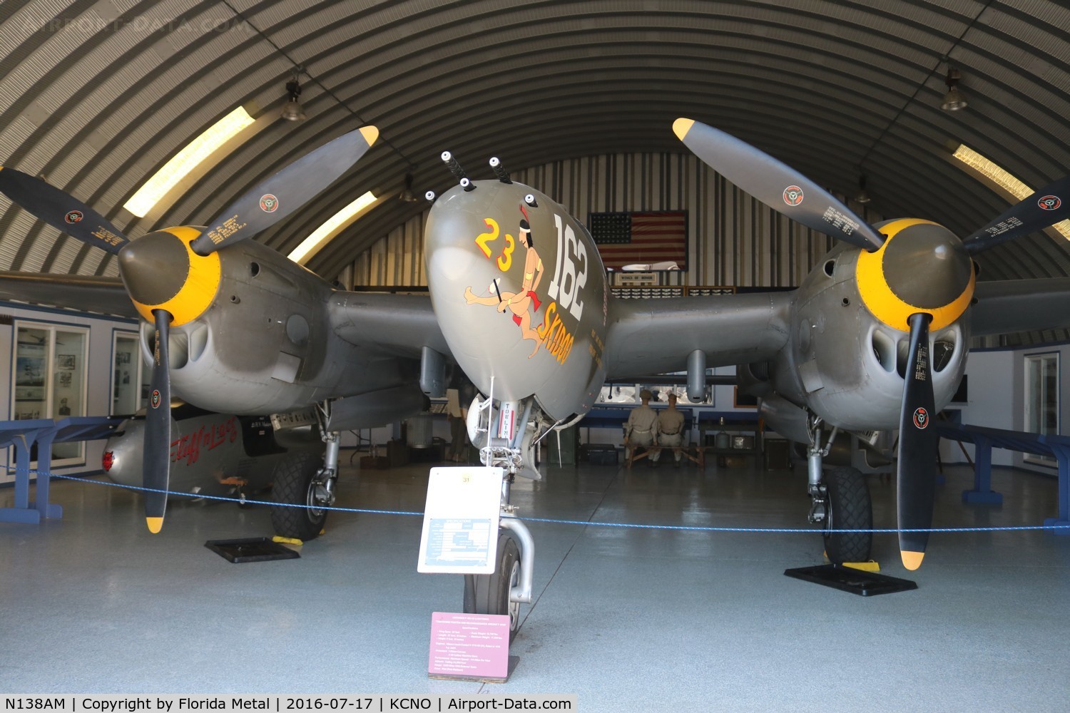 N138AM, 1943 Lockheed P-38J Lightning C/N 44-23314, Planes of Fame