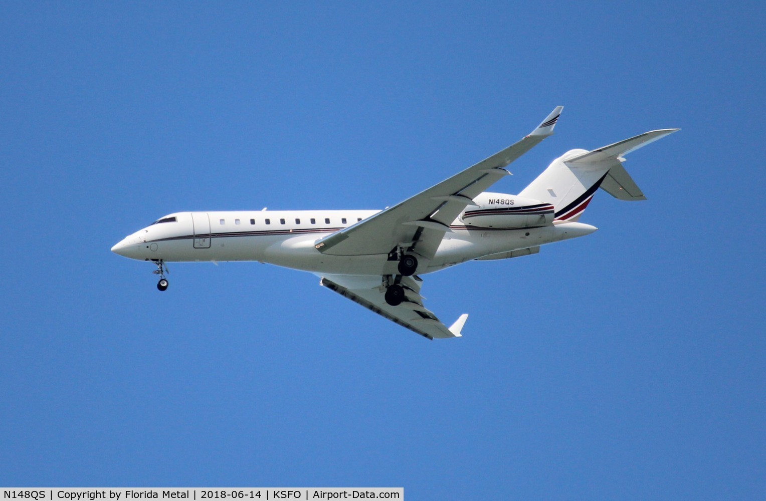 N148QS, 2014 Bombardier BD-700-1A10 Global 6000 C/N 9648, SFO 2018