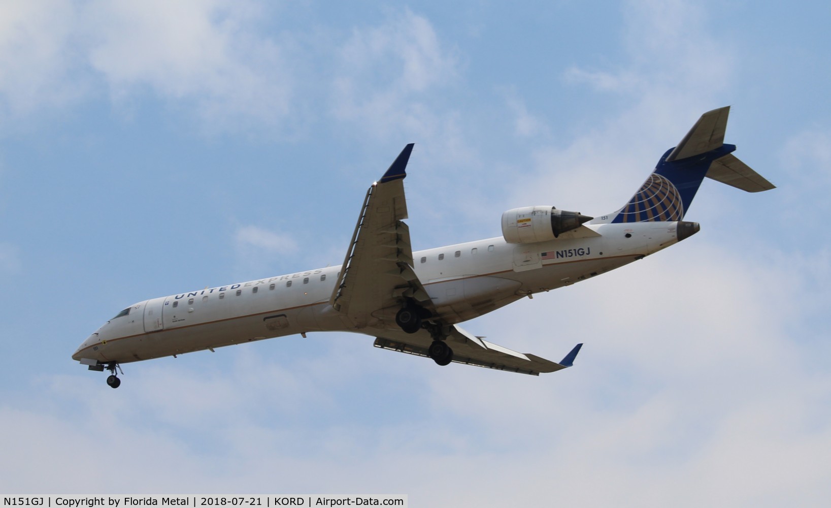 N151GJ, 2005 Bombardier CRJ-702 (CL-600-2C10) Regional Jet C/N 10216, ORD 2018