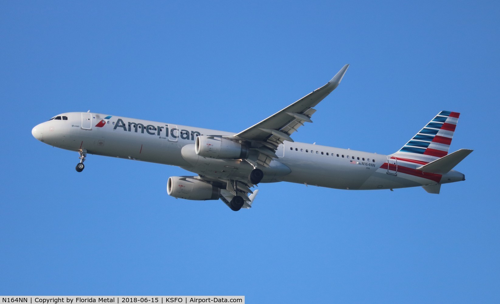 N164NN, 2016 Airbus A321-231 C/N 6909, SFO 2018