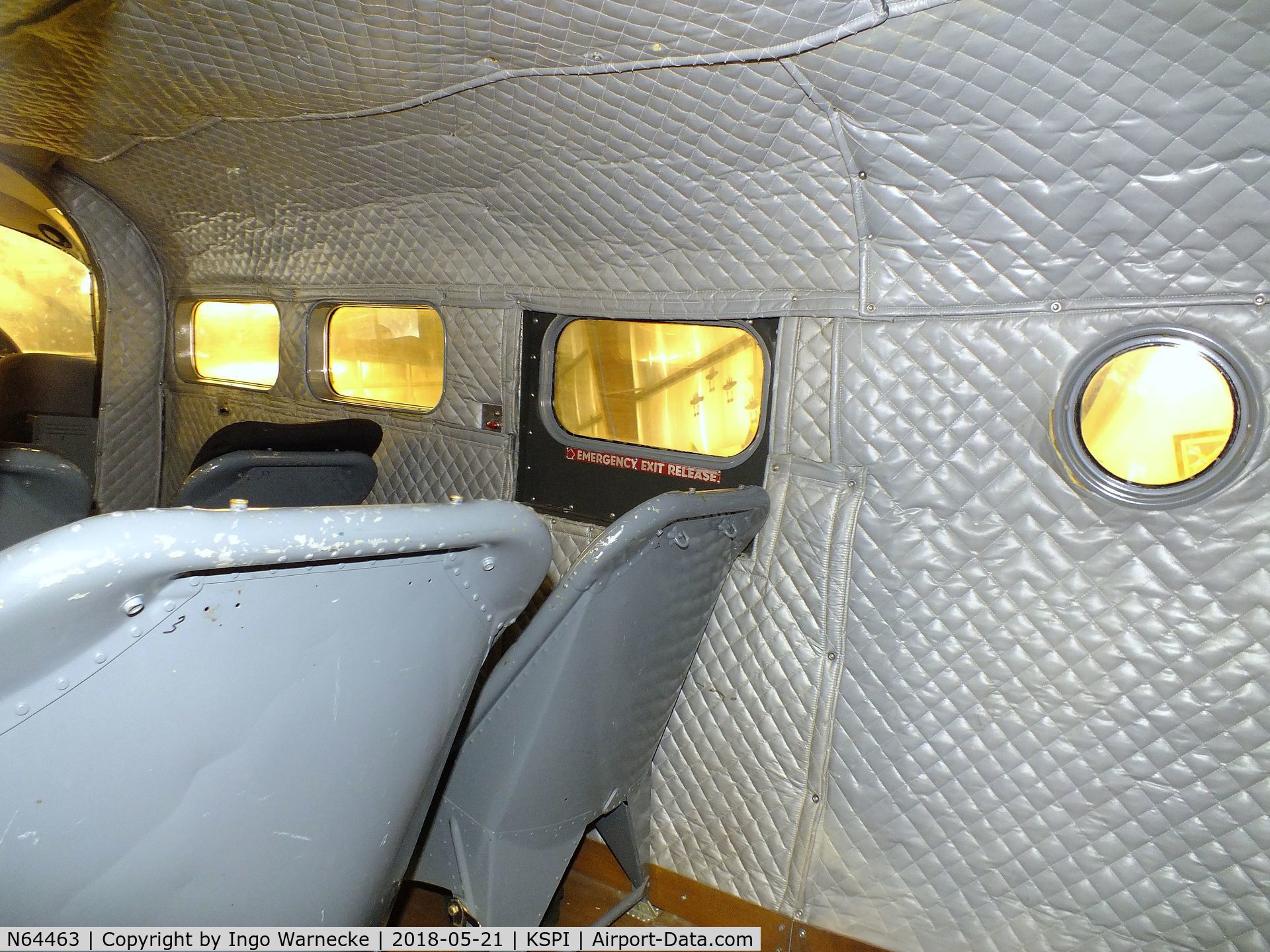 N64463, 1943 Beech C18S C/N 4534, Beechcraft C18S Twin Beech (C-45 Expeditor) undergoing maintenance at the Air Combat Museum, Springfield IL  #i