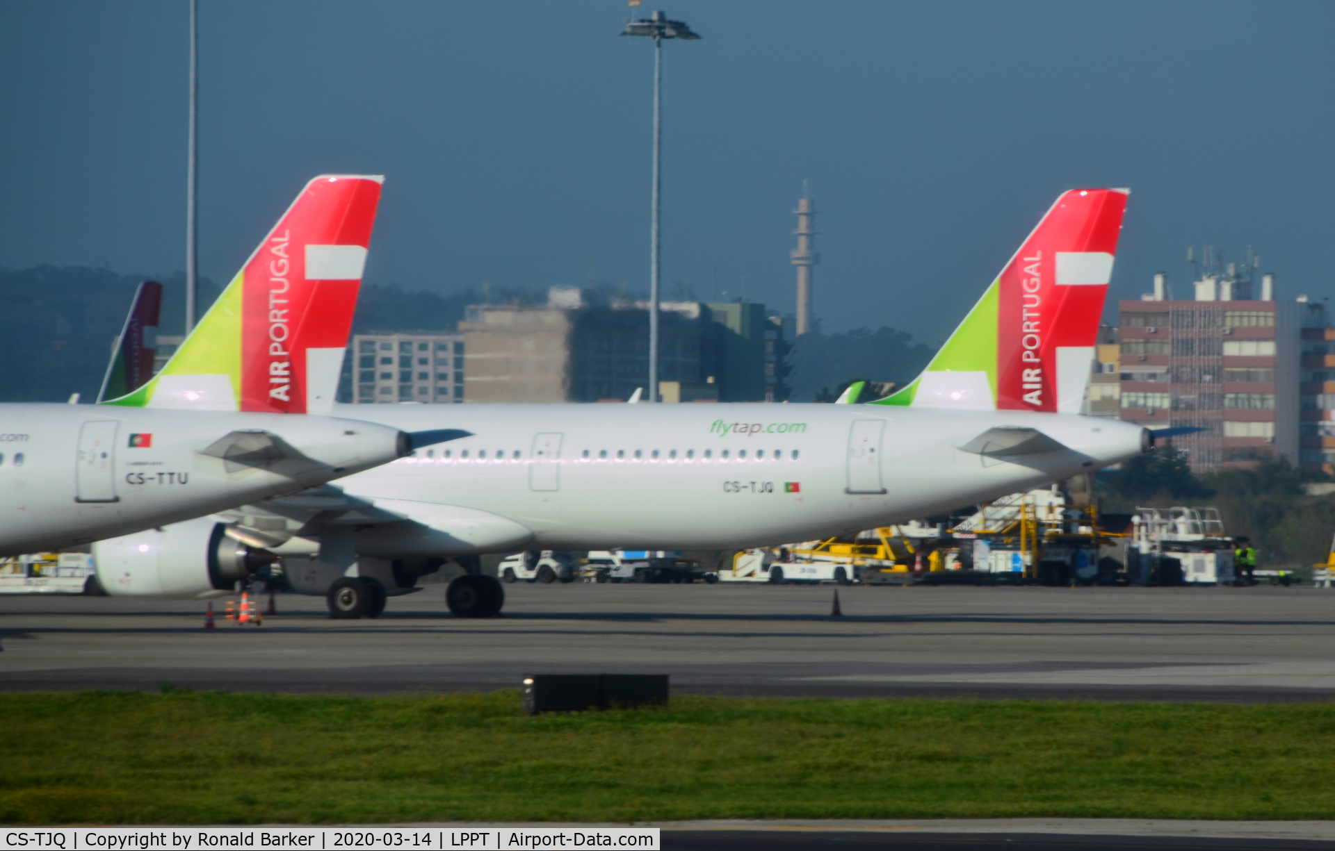 CS-TJQ, 2019 Airbus A321-251NX C/N 9308, Parked Lisboa
