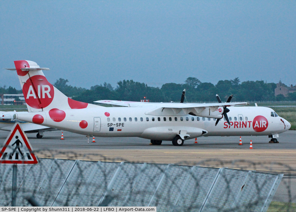 SP-SPE, 1995 ATR 72-202 C/N 441, Parked at the General Aviation area...