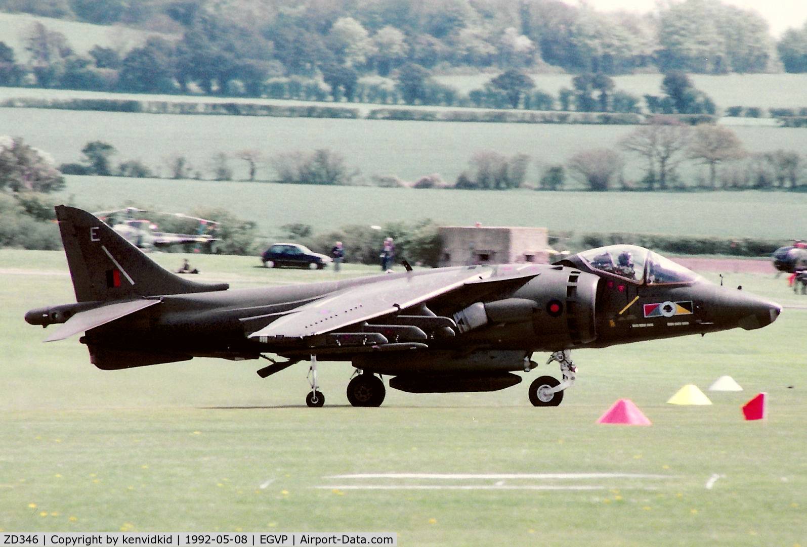 ZD346, 1988 British Aerospace Harrier GR.5 C/N P13, At the World Helicopter Championships, Middle Wallop.