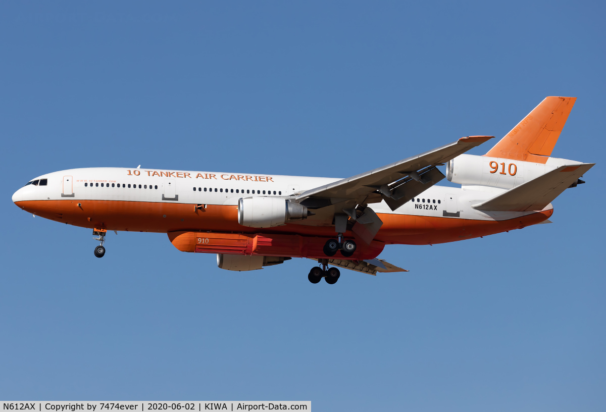 N612AX, 1987 McDonnell Douglas DC-10-30 C/N 48290, Tanker 910 supporting the fight against the Sawtooth Fire