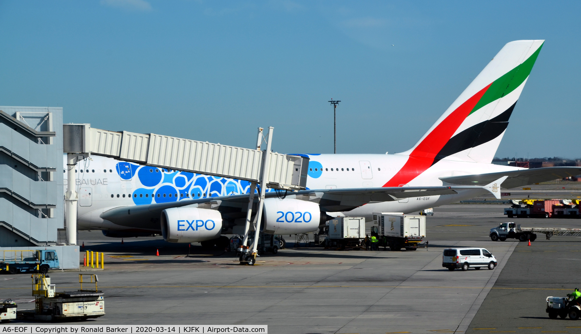 A6-EOF, 2014 Airbus A380-861 C/N 171, Parked JFK