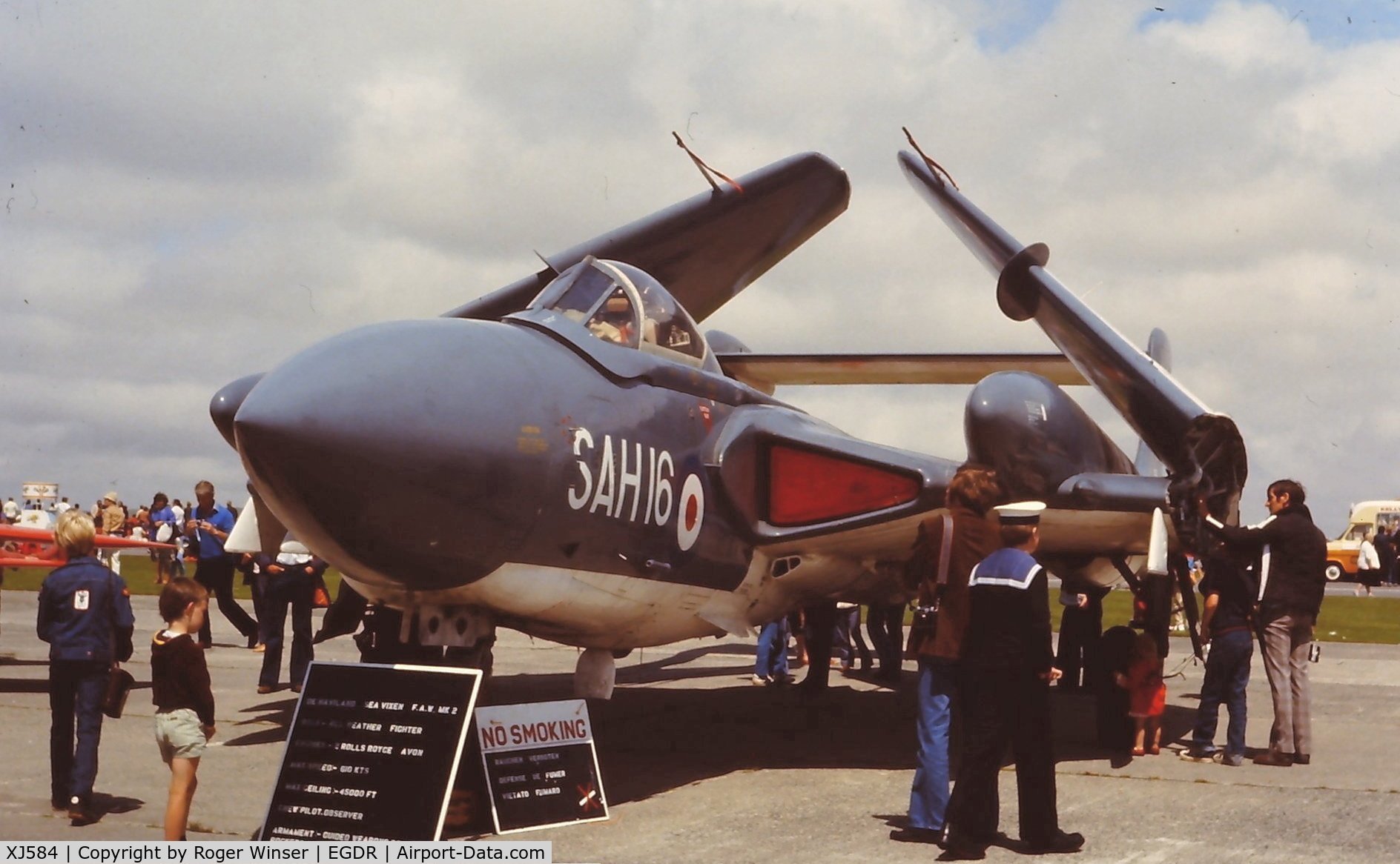 XJ584, 1960 De Havilland DH-110 Sea Vixen FAW.2 C/N 10066, Coded SAH-16.
Mid-1970s?