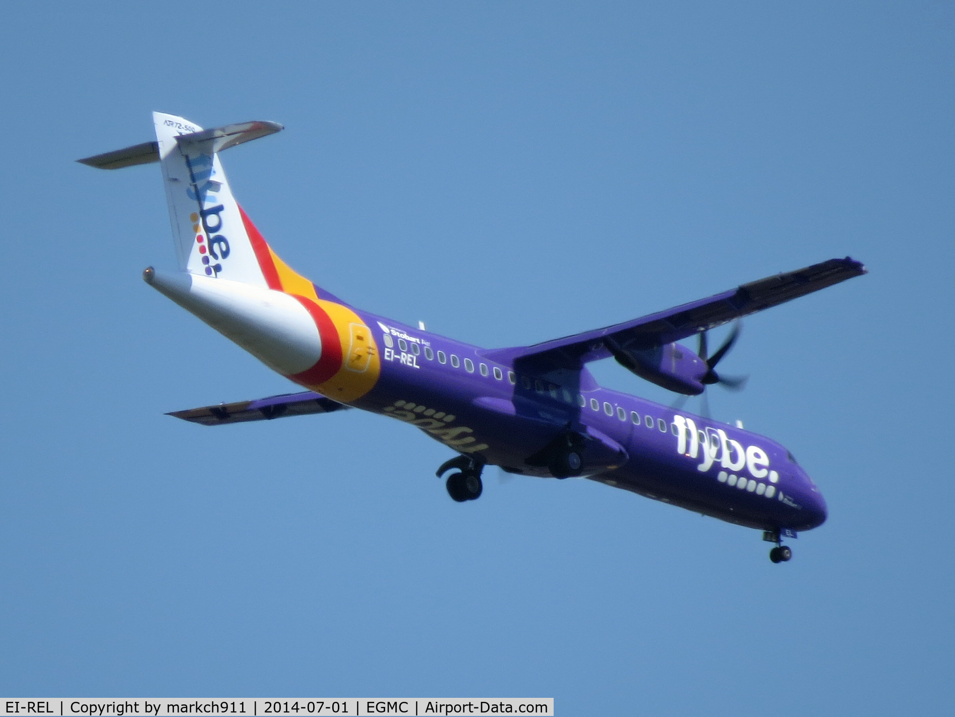 EI-REL, 2007 ATR 72-212A C/N 748, on approach