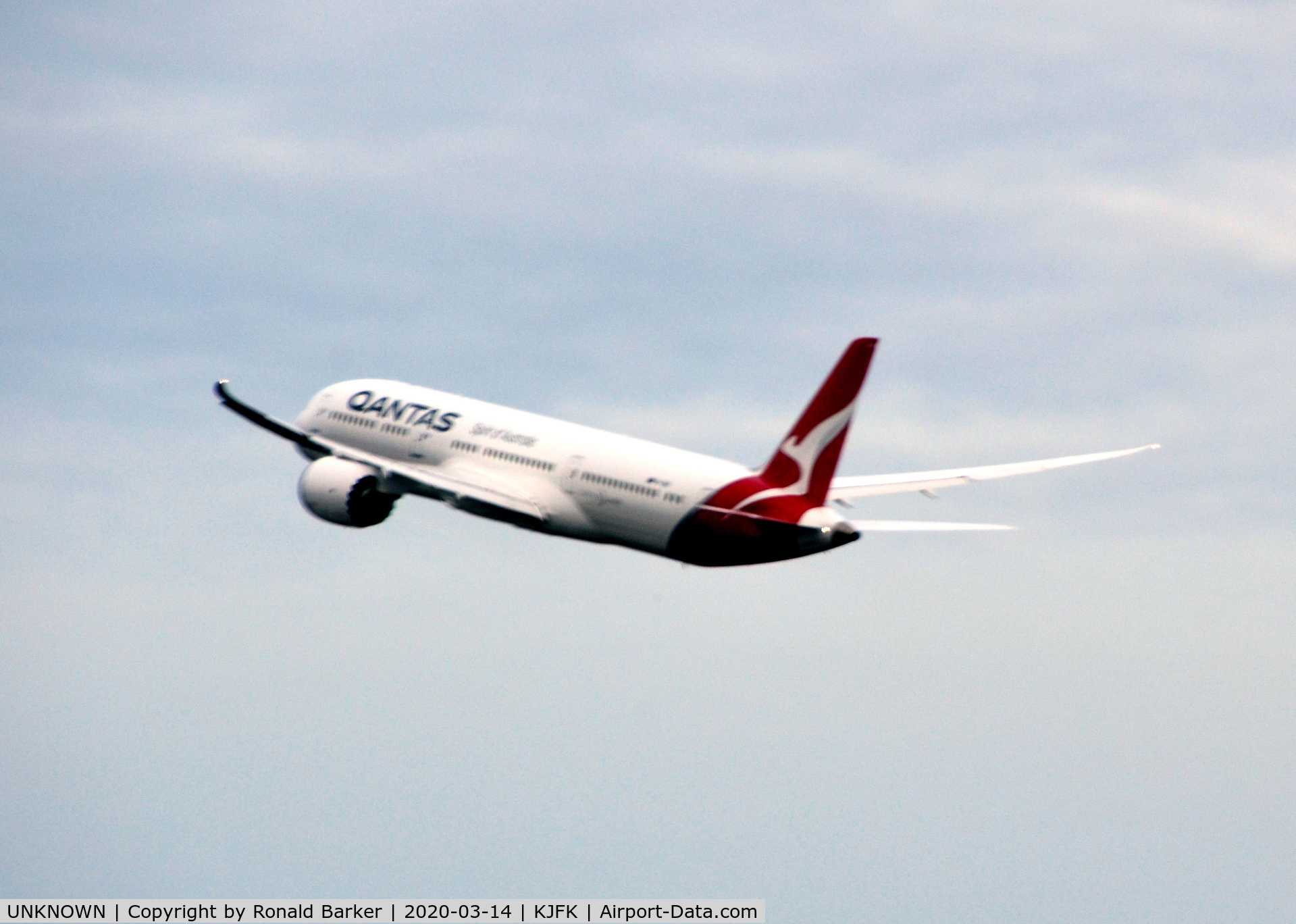 UNKNOWN, Miscellaneous Various C/N unknown, Qantas airliner taking off JFK