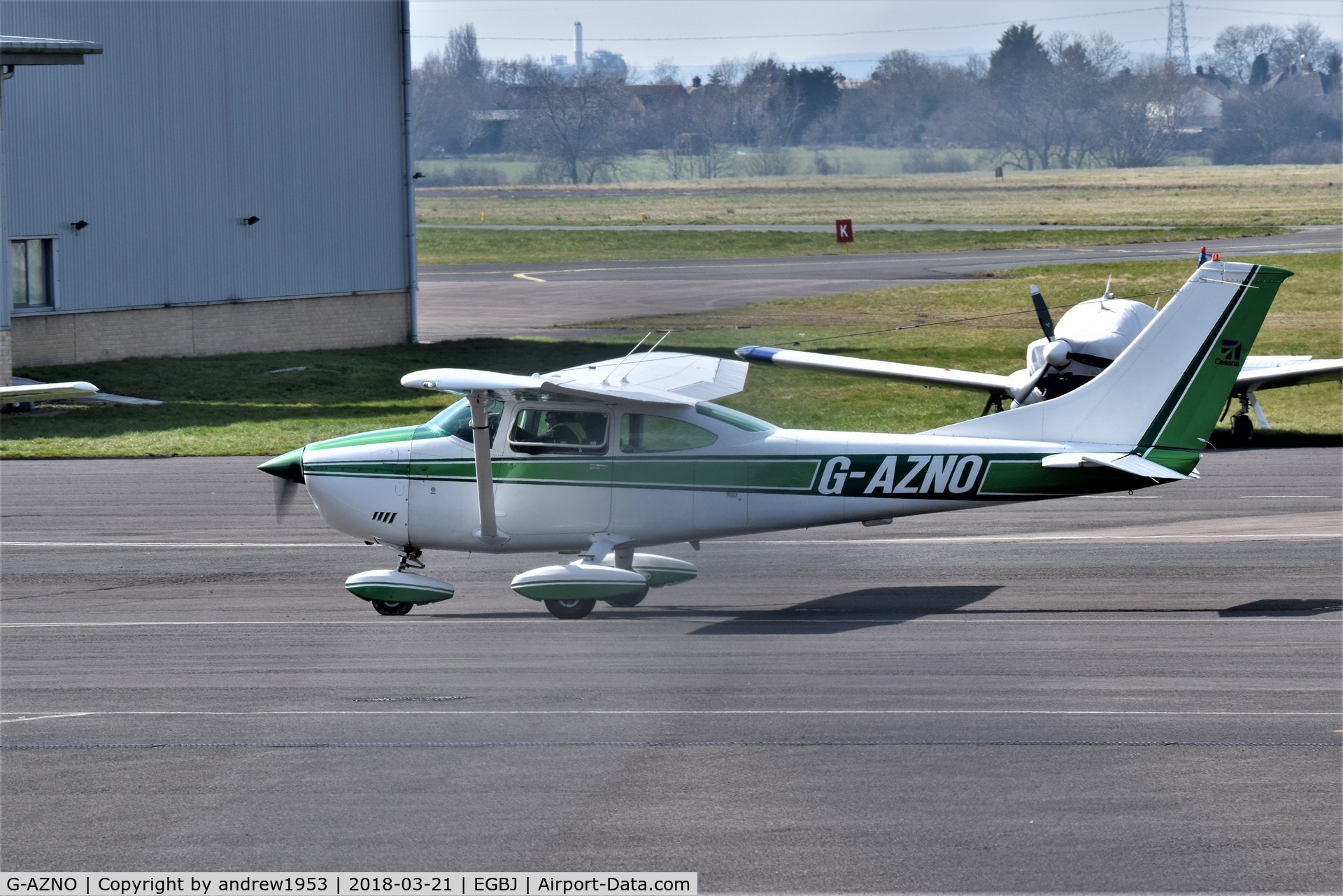 G-AZNO, 1972 Cessna 182P Skylane C/N 182-61005, G-ANZO at Gloucestershire Airport.