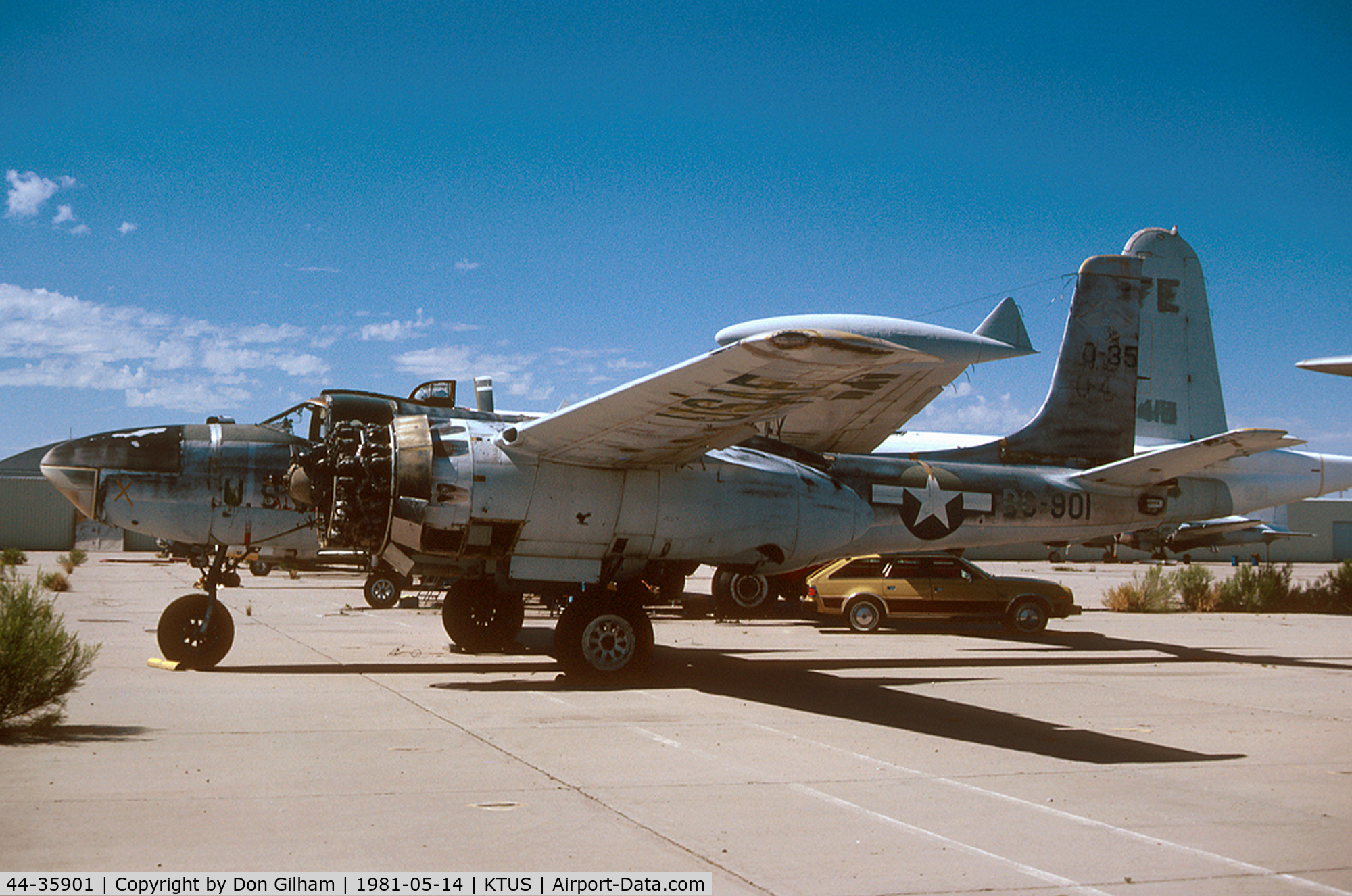 44-35901, 1944 Douglas TB-26C (A-26C) Invader C/N 29180, Photographed when stored at Tucson International 14MAY81