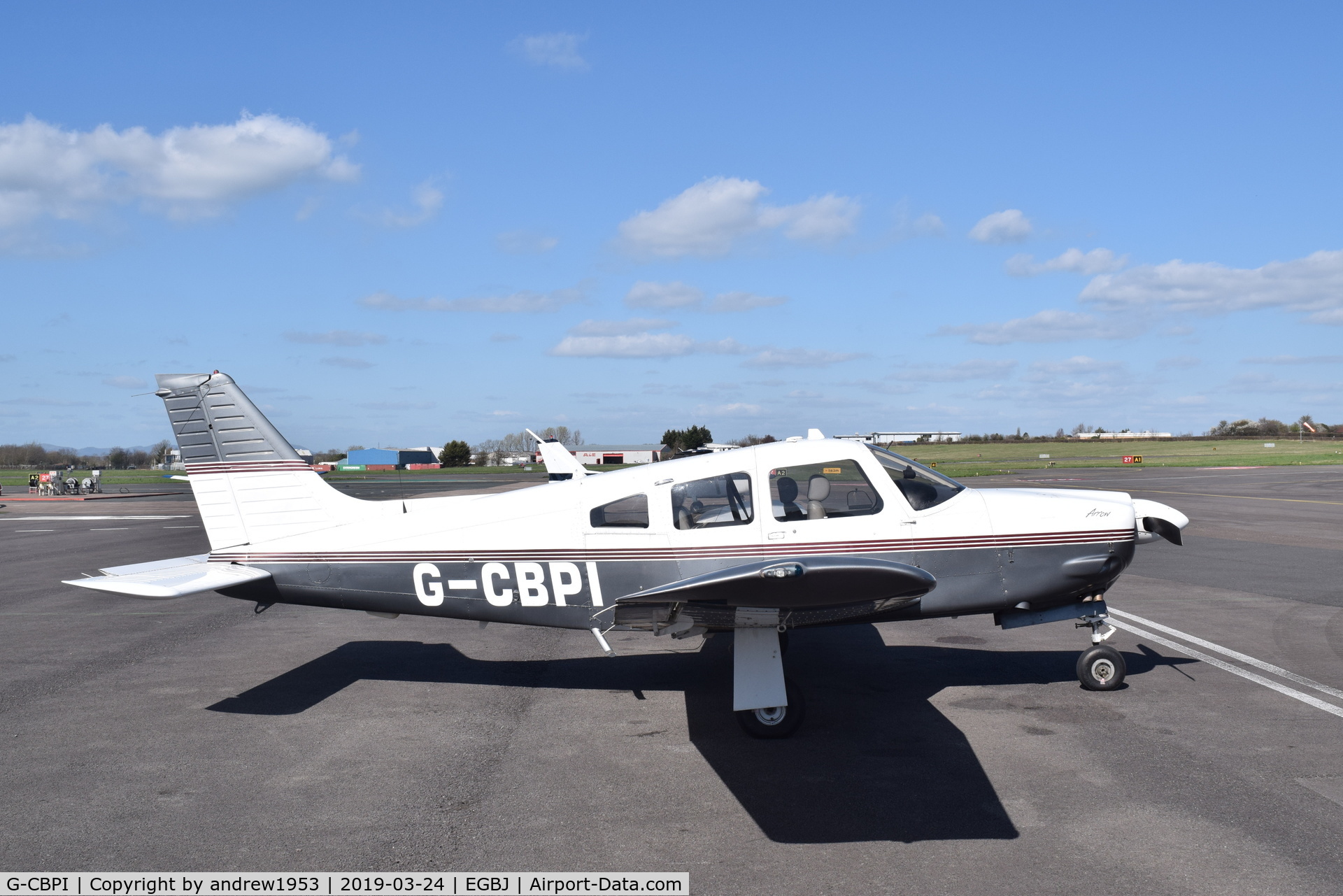 G-CBPI, 2002 Piper PA-28R-201 Cherokee Arrow III C/N 2844073, G-CBPI at Gloucestershire Airport.