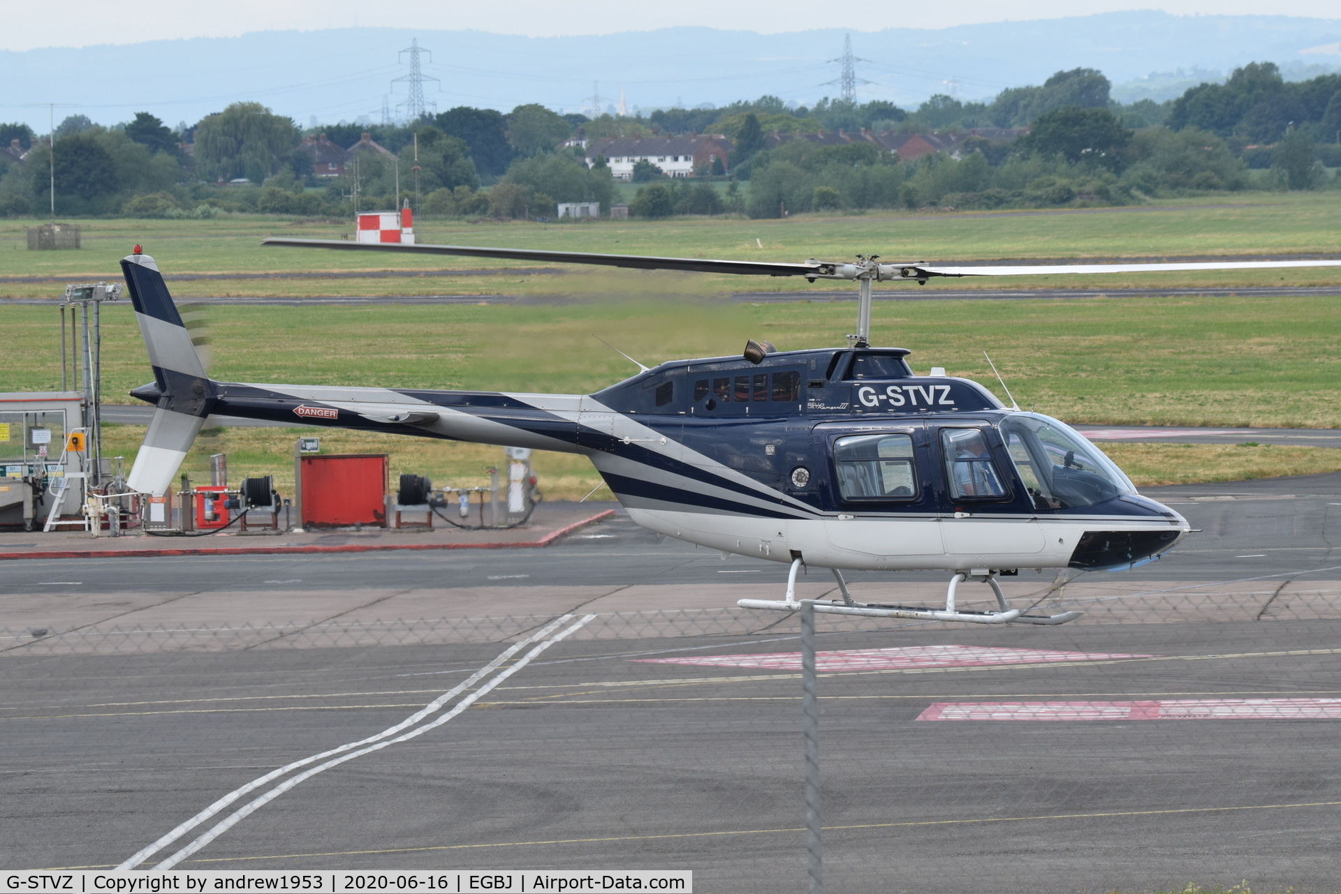 G-STVZ, 1997 Bell 206B JetRanger III C/N 4466, G-STVZ at Gloucestershire Airport.