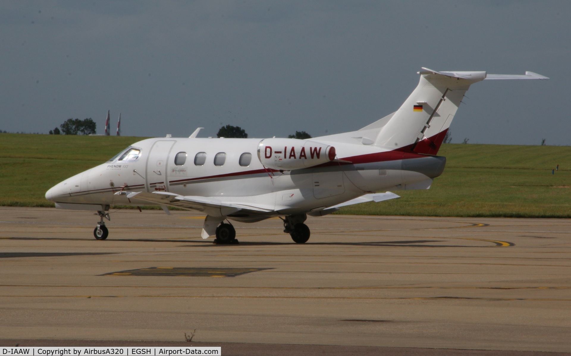 D-IAAW, 2011 Embraer EMB-500 Phenom 100 C/N 50000245, Parked at Saxons Norwich