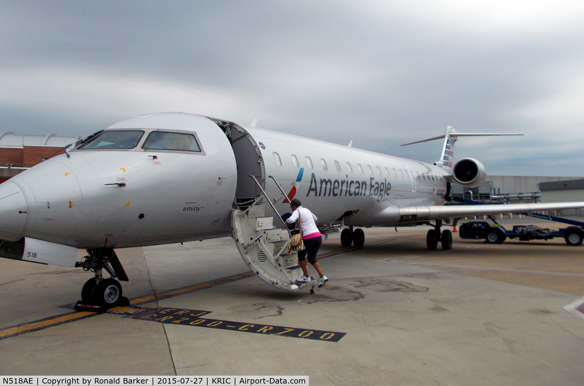 N518AE, 2003 Bombardier CRJ-701ER (CL-600-2C10) Regional Jet C/N 10126, Parked at RIC