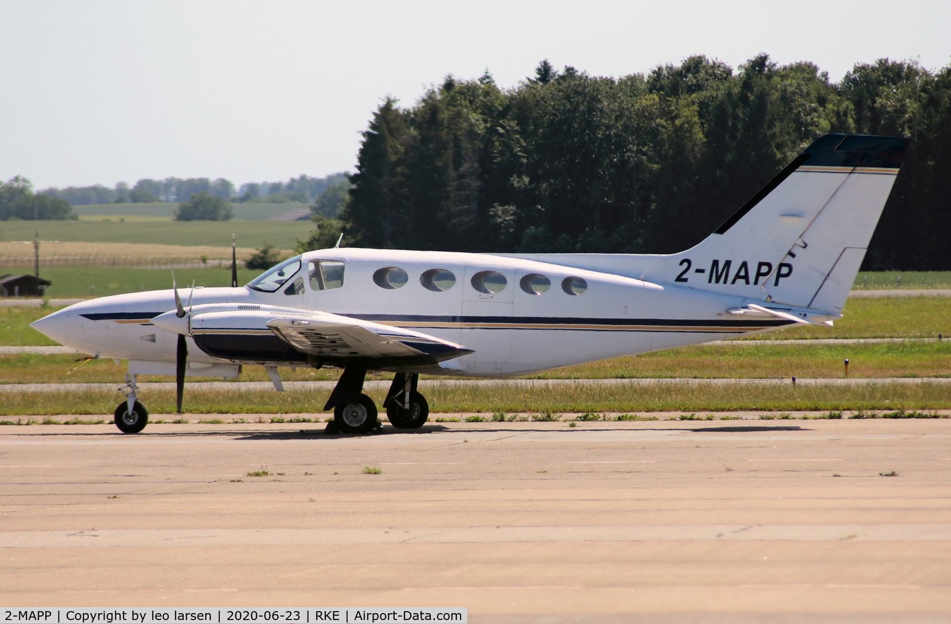 2-MAPP, 1976 Cessna 421C Golden Eagle C/N 421C0142, Roskilde 23.6.2020